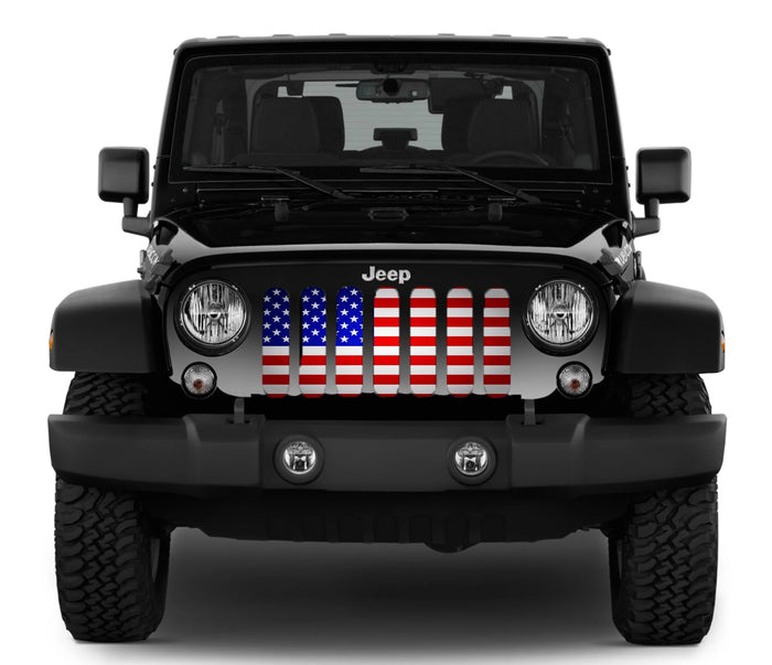 American Flag Jeep Grille Insert - 4 Low Lifestyle