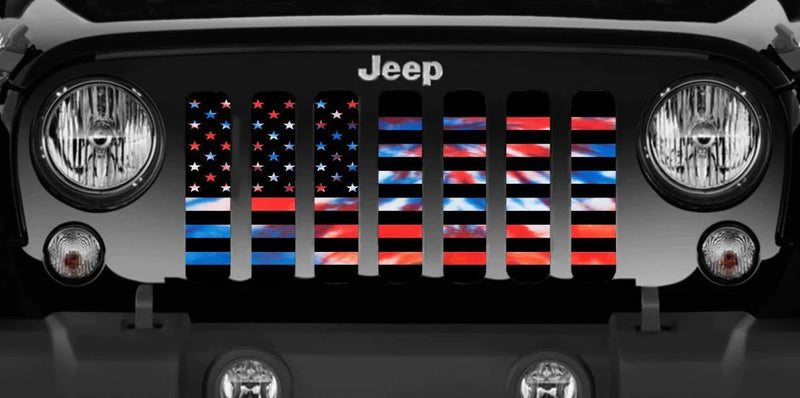 American Pride Tye-Dye Jeep Grille Insert - 4 Low Lifestyle