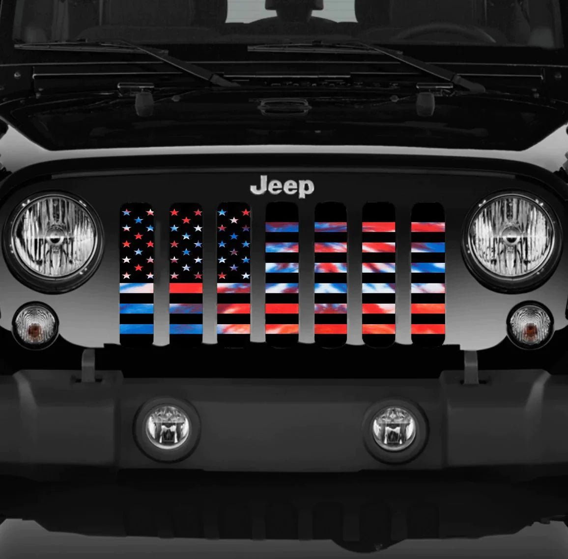 American Pride Tye-Dye Jeep Grille Insert - 4 Low Lifestyle