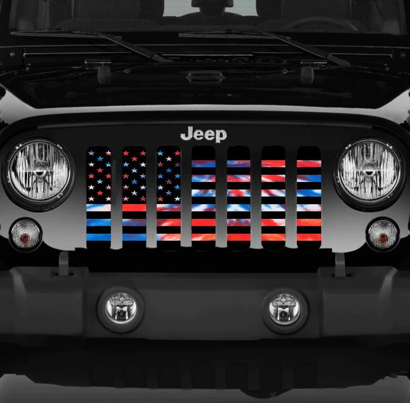 American Pride Tye-Dye Jeep Grille Insert - 4 Low Lifestyle