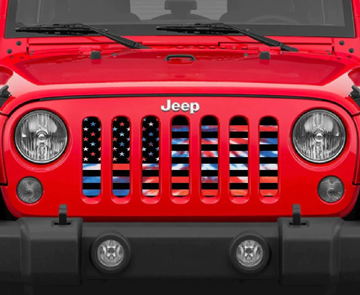 American Pride Tye-Dye Jeep Grille Insert - 4 Low Lifestyle