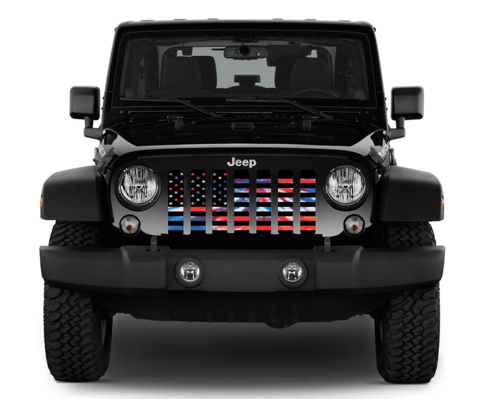 American Pride Tye-Dye Jeep Grille Insert - 4 Low Lifestyle