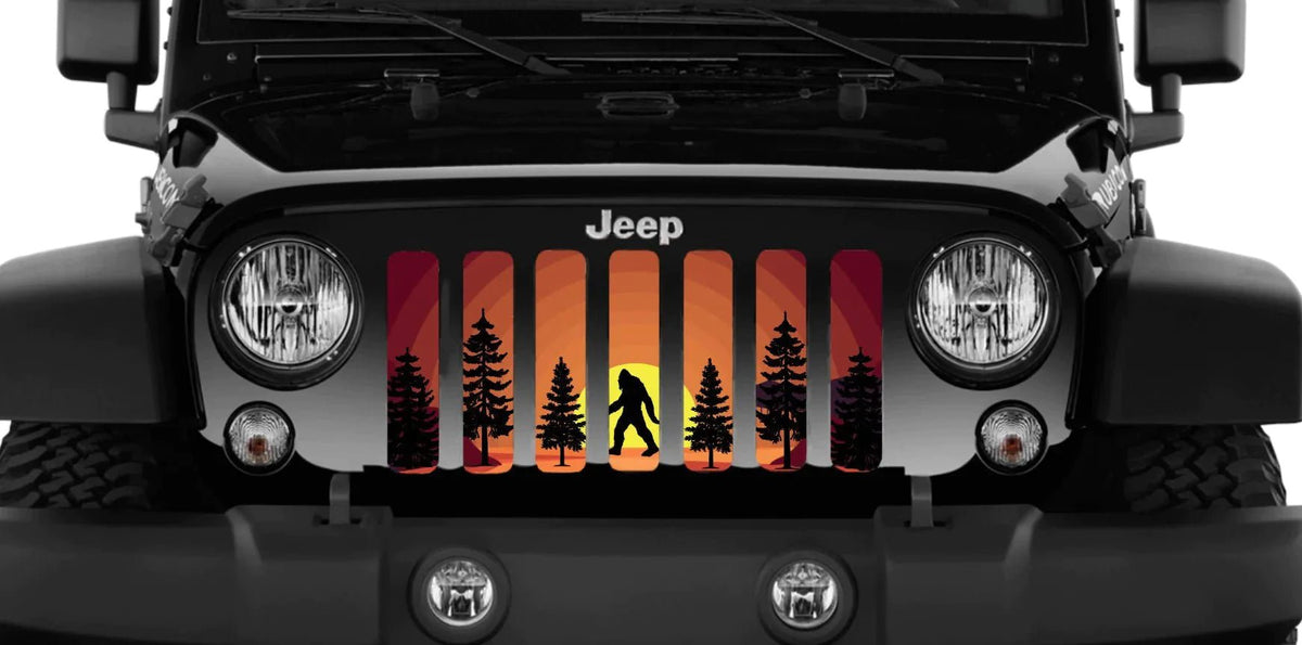 Bigfoot Orange Jeep Grille Insert - 4 Low Lifestyle