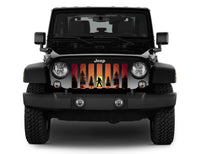 Bigfoot Orange Jeep Grille Insert - 4 Low Lifestyle