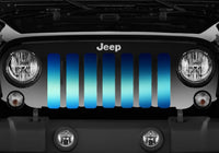 Blue Wave Ombre Jeep Grille Insert - 4 Low Lifestyle