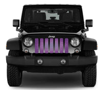 Bright Purple Sparkle Flex Jeep Grille Insert - 4 Low Lifestyle