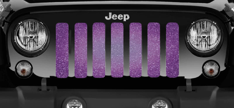 Bright Purple Sparkle Flex Jeep Grille Insert - 4 Low Lifestyle