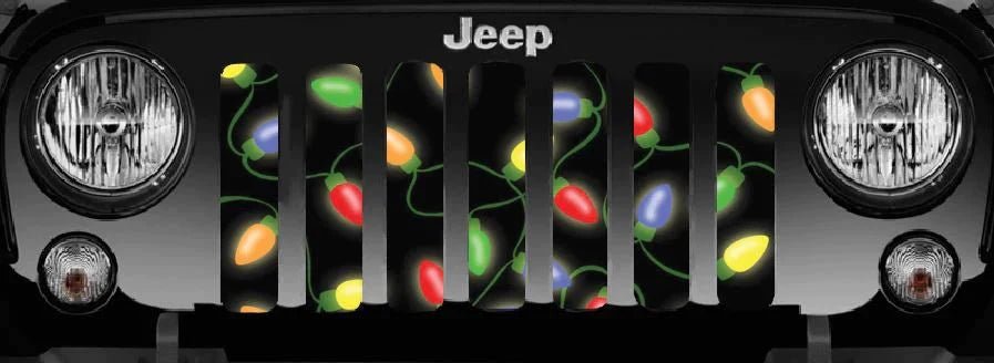 Festive Holiday Lights Jeep Grille Insert - 4 Low Lifestyle