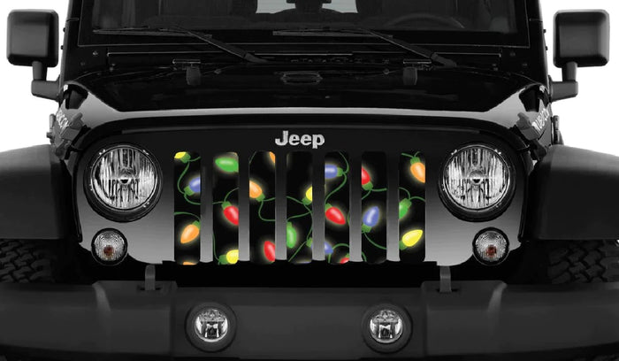 Festive Holiday Lights Jeep Grille Insert - 4 Low Lifestyle