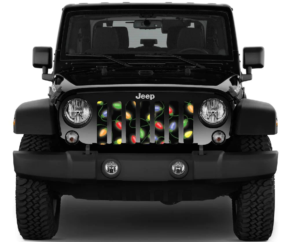 Festive Holiday Lights Jeep Grille Insert - 4 Low Lifestyle