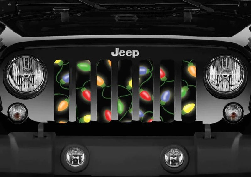 Festive Holiday Lights Jeep Grille Insert - 4 Low Lifestyle