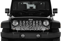 Grey Leopard Print Jeep Grille Insert - 4 Low Lifestyle