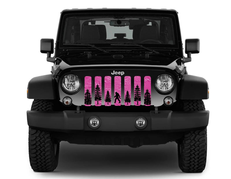 Jeep Grille Insert-Bright Pink Bigfoot - 4 Low Lifestyle