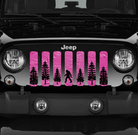 Jeep Grille Insert-Bright Pink Bigfoot - 4 Low Lifestyle