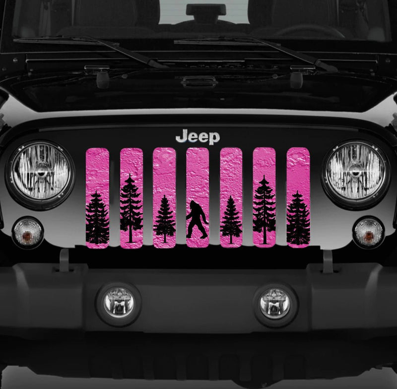 Jeep Grille Insert-Bright Pink Bigfoot - 4 Low Lifestyle