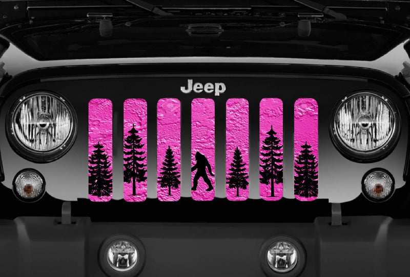 Jeep Grille Insert-Bright Pink Bigfoot - 4 Low Lifestyle