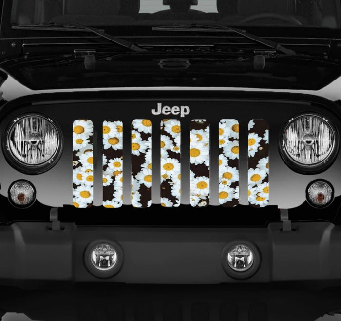 Jeep Grille Insert-Daisy Flowers - 4 Low Lifestyle