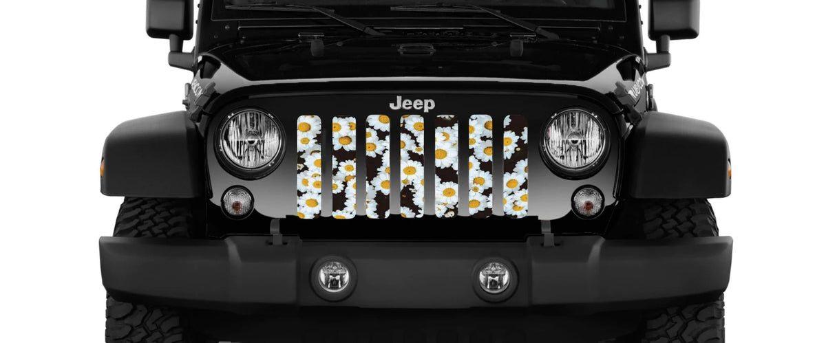 Jeep Grille Insert-Daisy Flowers - 4 Low Lifestyle