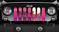 Jeep Grille Insert-Pink Beach Sunset - 4 Low Lifestyle