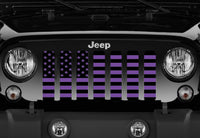 Jeep Grille Insert-Purple and Black American Flag - 4 Low Lifestyle