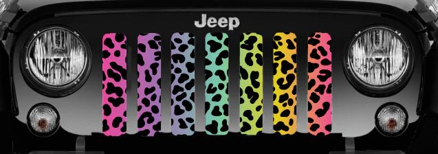 Jeep Grille Insert-Rainbow Cheetah Print - 4 Low Lifestyle