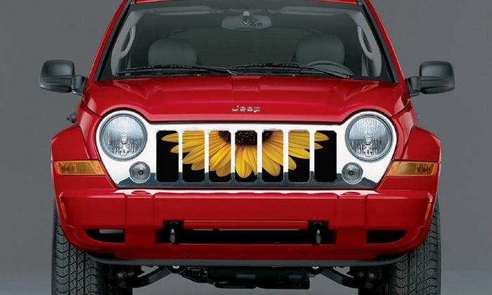 Jeep Grille Insert-Sunflower Surprise - 4 Low Lifestyle