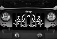 Jeep Grille Insert-White Lotus Flower - 4 Low Lifestyle