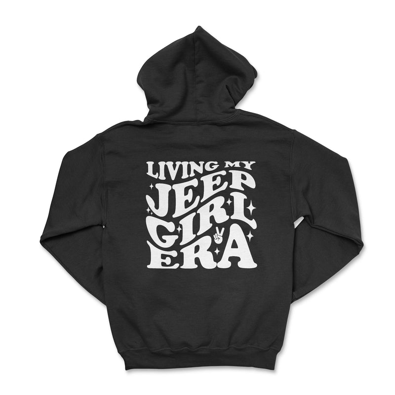 Living My Jeep Girl Era White Puffy Ink Hoodie - 4 Low Lifestyle