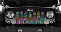 Mermaid Ombre Scale Jeep Grille Insert - 4 Low Lifestyle