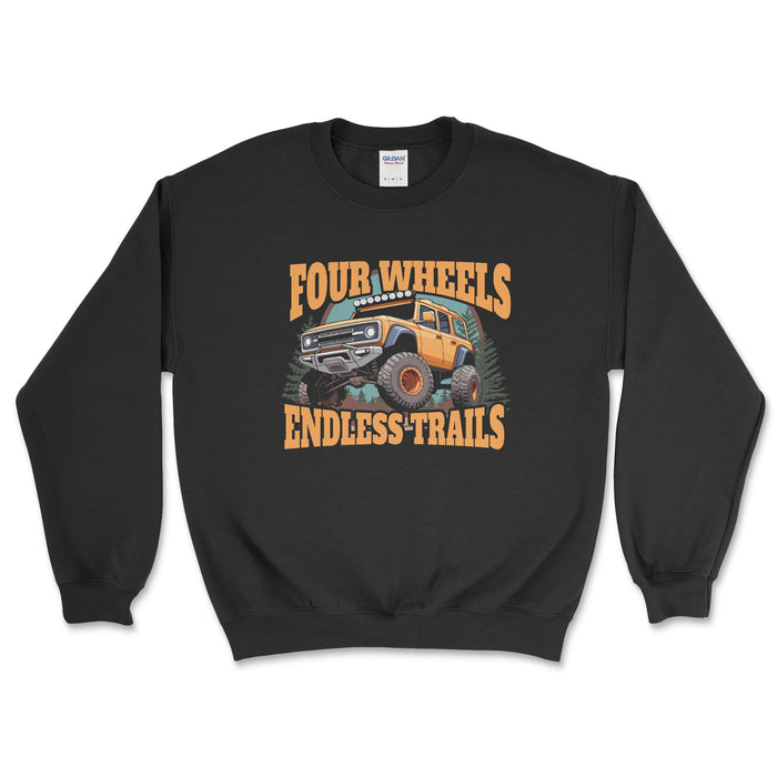 Offroad Four Wheels Endless Trails Sweatshirt - 4 Low Lifestyle