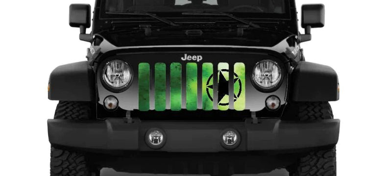 Oscar Mike Green Ombre Jeep Grille Insert - 4 Low Lifestyle