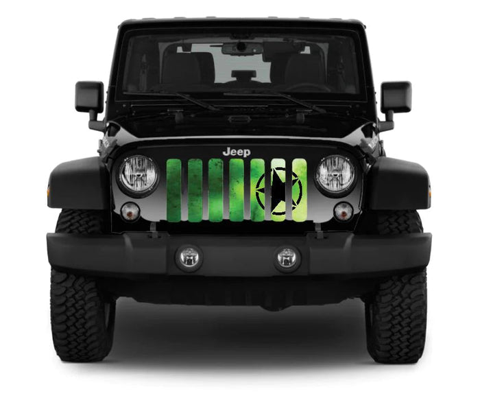 Oscar Mike Green Ombre Jeep Grille Insert - 4 Low Lifestyle