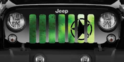 Oscar Mike Green Ombre Jeep Grille Insert - 4 Low Lifestyle