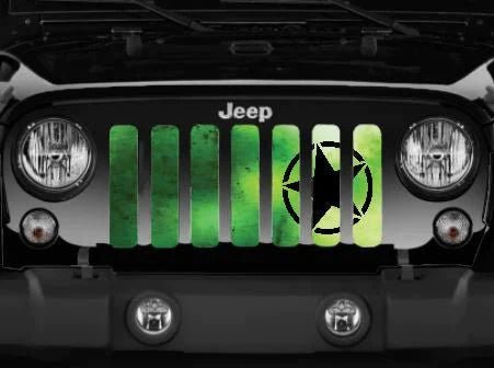 Oscar Mike Green Ombre Jeep Grille Insert - 4 Low Lifestyle