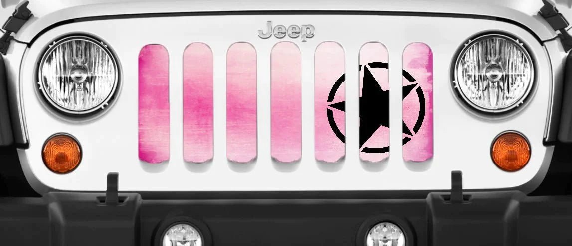 Oscar Mike Pink Ombre Jeep Grille Insert - 4 Low Lifestyle