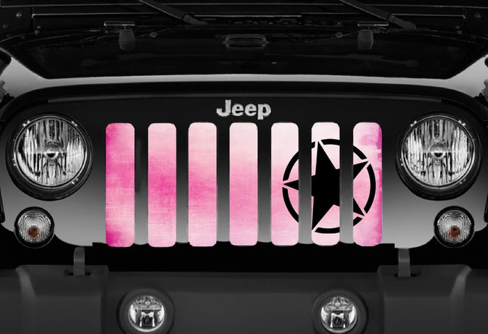 Oscar Mike Pink Ombre Jeep Grille Insert - 4 Low Lifestyle