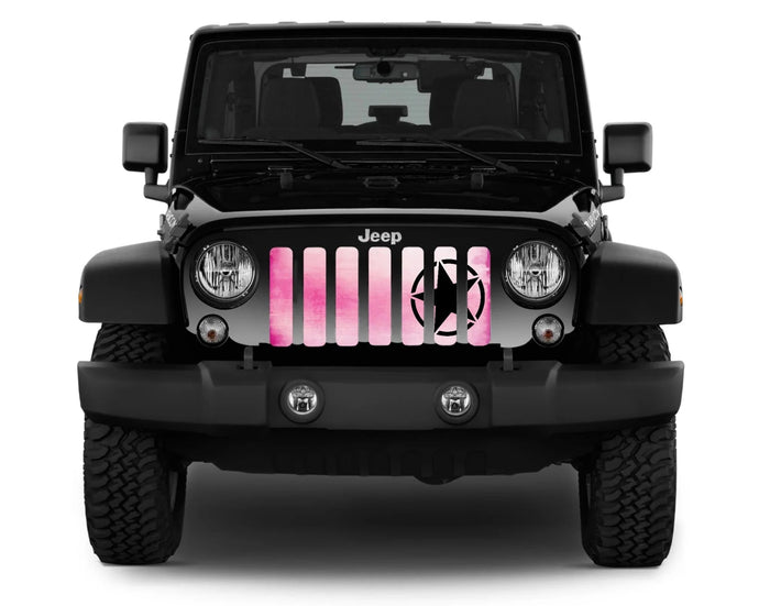 Oscar Mike Pink Ombre Jeep Grille Insert - 4 Low Lifestyle