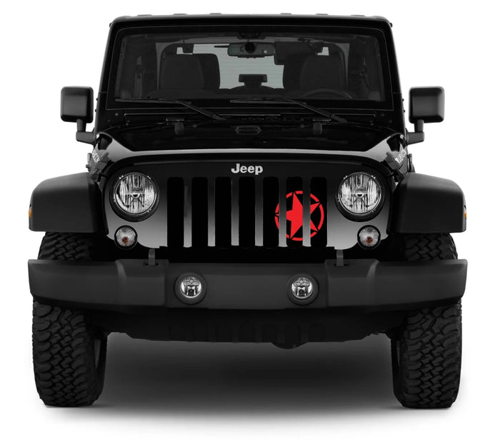 Oscar Mike Red Wrangler Grille Insert - 4 Low Lifestyle