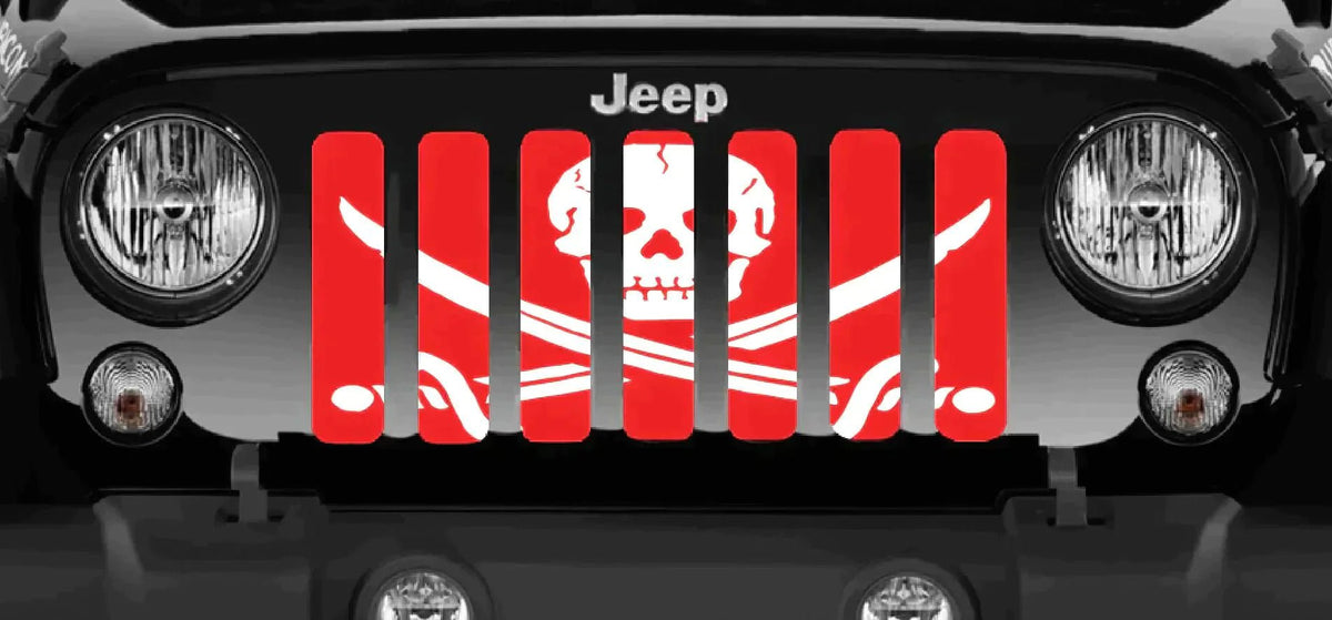 Platinum Shiver Me Timbers! Jeep Grille Inserts - 4 Low Lifestyle