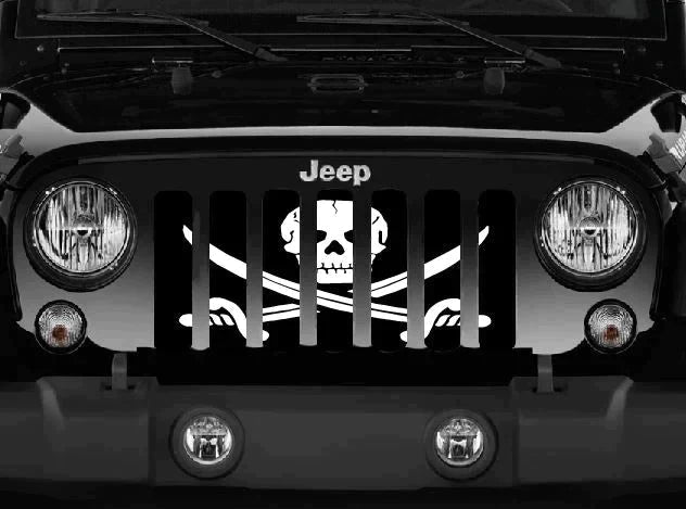 Platinum Shiver Me Timbers! Jeep Grille Inserts - 4 Low Lifestyle