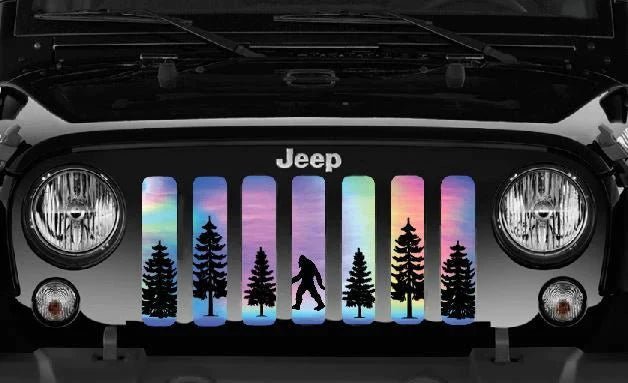 Rainbow Sasquatch Bigfoot Jeep Grille Insert - 4 Low Lifestyle