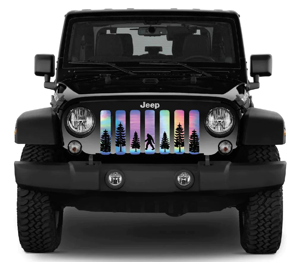 Rainbow Sasquatch Bigfoot Jeep Grille Insert - 4 Low Lifestyle