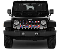 Red, White and Blue American Flag Grille Insert - 4 Low Lifestyle