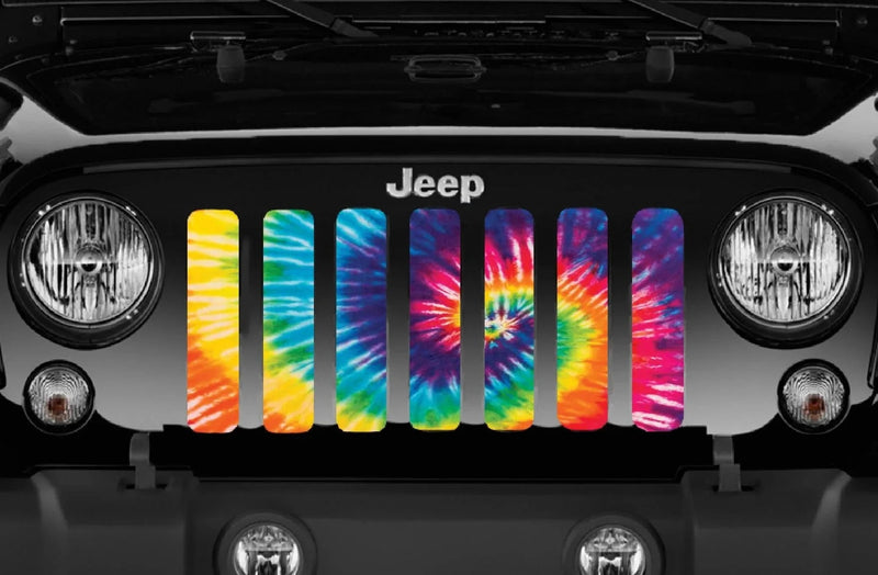 Retro Tye-Dye Jeep Grille Insert - 4 Low Lifestyle