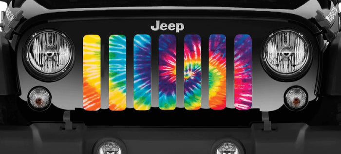 Retro Tye-Dye Jeep Grille Insert - 4 Low Lifestyle