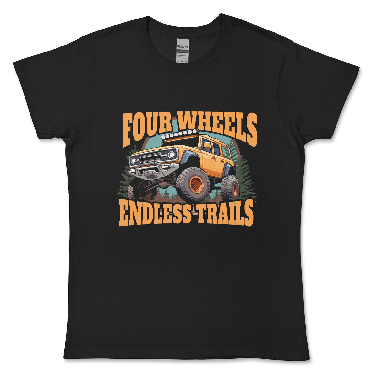 Women's Four Wheels Endless Trails Slim Fit Tee - 4 Low Lifestyle